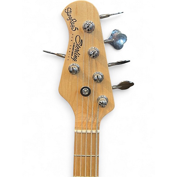 Used Sterling by Music Man RAY 5 LEFT HANDED BLUE Electric Bass Guitar
