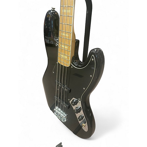 Used 2010 Squier Vintage Modified Jazz Bass 77 Black Electric Bass Guitar