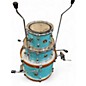 Used TAMA 3 Piece CLUB JAM LIGHT BLUE Drum Kit thumbnail