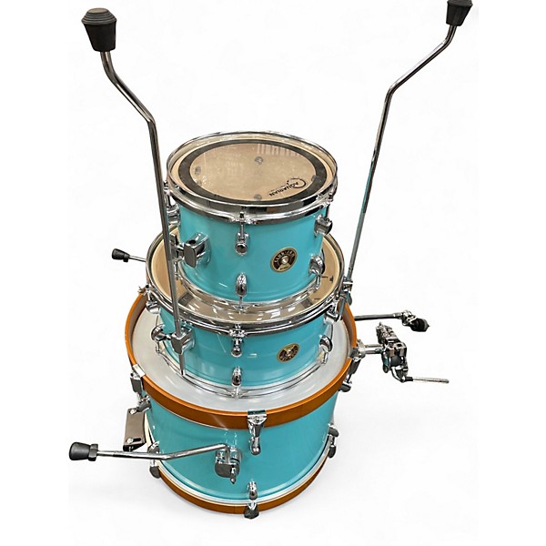 Used TAMA 3 Piece CLUB JAM LIGHT BLUE Drum Kit