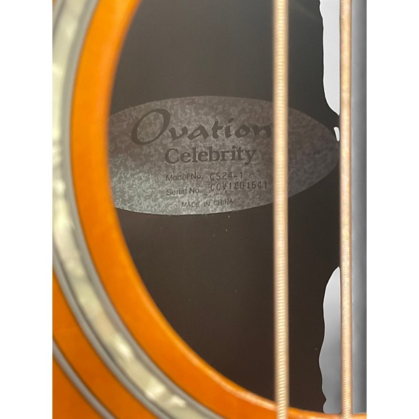 Used Ovation cs24-1 Natural Acoustic Electric Guitar