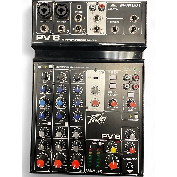 Used Peavey PV6 Unpowered Mixer