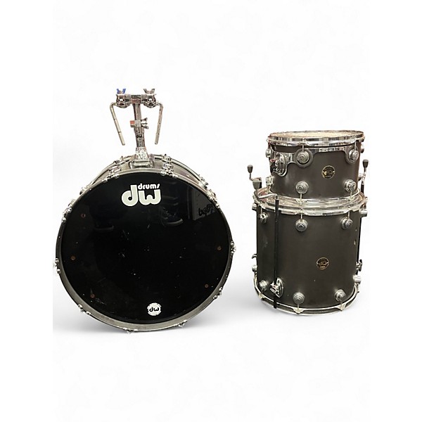 Used DW 3 Piece Collectors series Matte Black Drum Kit