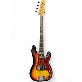 Used Fender Custom Shop B4 66 P Bass Journeyman Bleached 3 Tone Sunburst Electric Bass Guitar