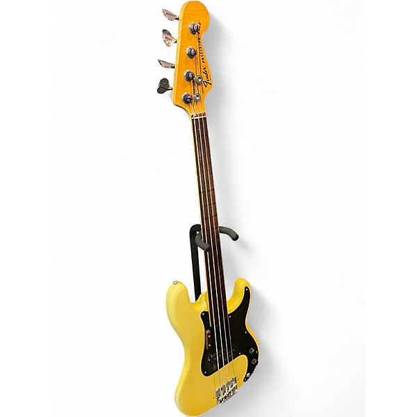 Vintage 1977 Fender Standard Precision Bass Fretless Vintage Natural Electric Bass Guitar