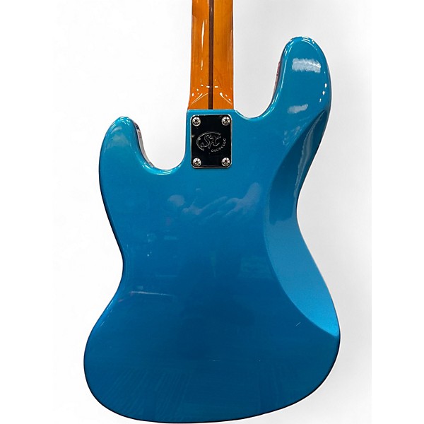 Used SX VTG FRETLESS Metallic Blue Electric Bass Guitar
