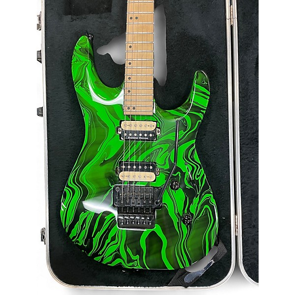 Used Jackson Pro DK2M Dinky Limited Run Slime green swirl Solid Body Electric Guitar
