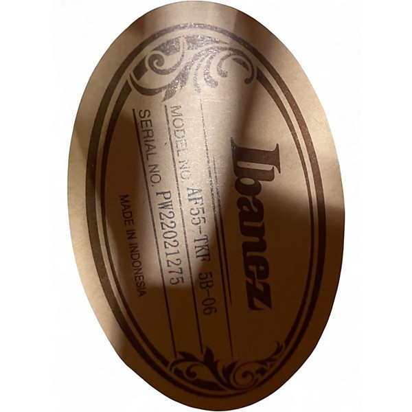 Used Ibanez AF55TKF Trans Brown Acoustic Electric Guitar