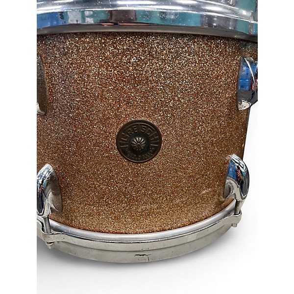 Vintage 1960s Gretsch Drums 3 Piece Name Band Champagne Drum Kit