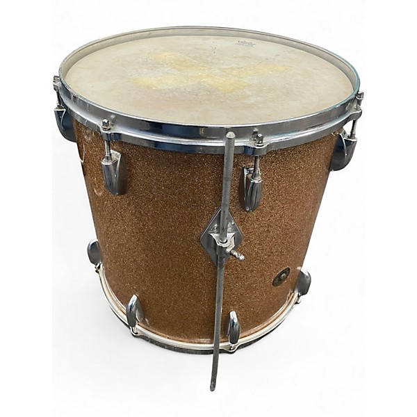 Vintage 1960s Gretsch Drums 3 Piece Name Band Champagne Drum Kit