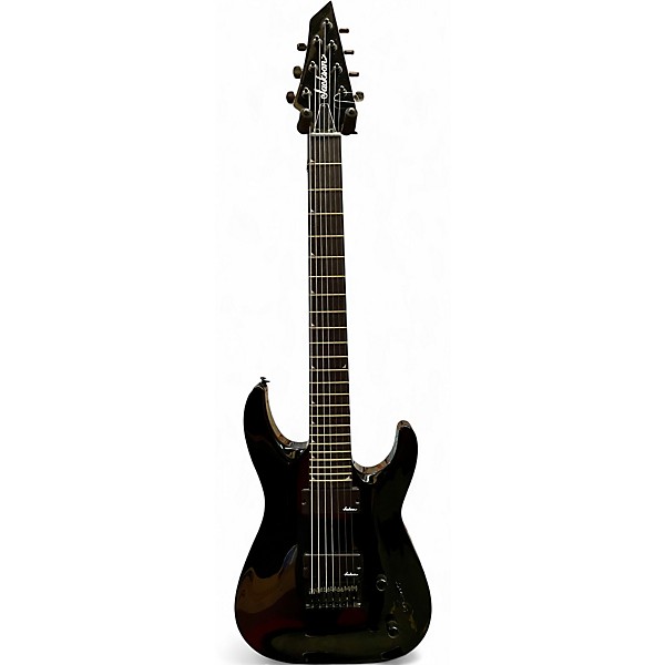 Used Jackson JS22-7 Dinky 7 String Black Solid Body Electric Guitar