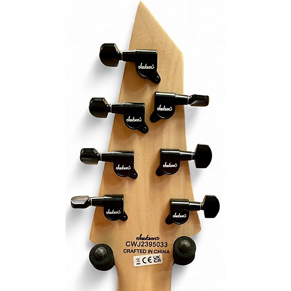 Used Jackson JS22-7 Dinky 7 String Black Solid Body Electric Guitar