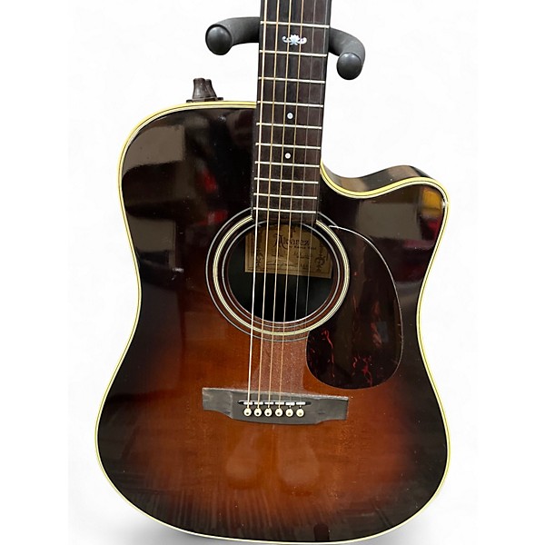 Vintage 1984 Alvarez DY56 2 Color Sunburst Acoustic Electric Guitar