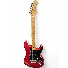 Used 2003 Fender Standard Stratocaster Satin Red Solid Body Electric Guitar