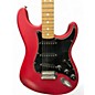 Used 2003 Fender Standard Stratocaster Satin Red Solid Body Electric Guitar