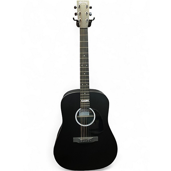 Used Martin DX Johnny Cash Signature Black Acoustic Electric Guitar