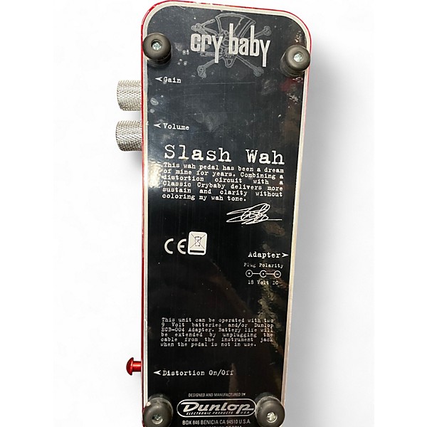 Used Dunlop SC95 Slash Signature Crybaby Classic Wah Effect Pedal