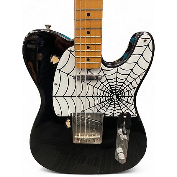 Vintage 1987 Squier Telecaster Black Solid Body Electric Guitar