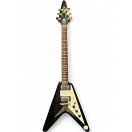 Used Epiphone 58 KORINA FLYING V Black Solid Body Electric Guitar