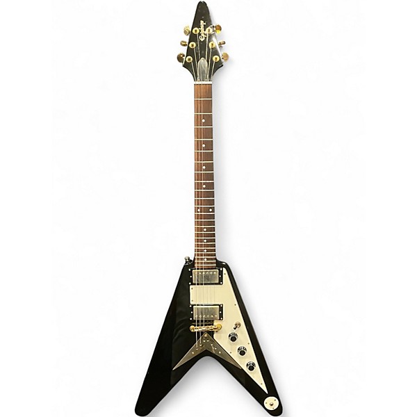 Used Epiphone 58 KORINA FLYING V Black Solid Body Electric Guitar