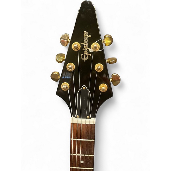 Used Epiphone 58 KORINA FLYING V Black Solid Body Electric Guitar