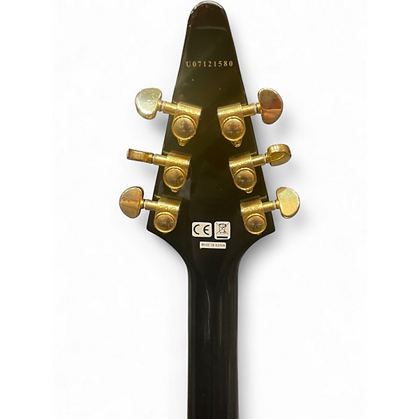 Used Epiphone 58 KORINA FLYING V Black Solid Body Electric Guitar