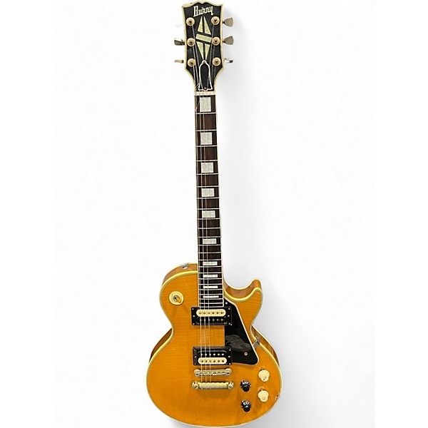 Vintage 1980s Burny LC-50 Natural Solid Body Electric Guitar