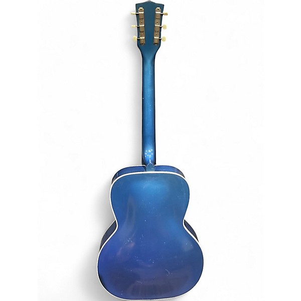 Vintage 1960s Silvertone Kentucky Blue Archtop Blue Acoustic Guitar