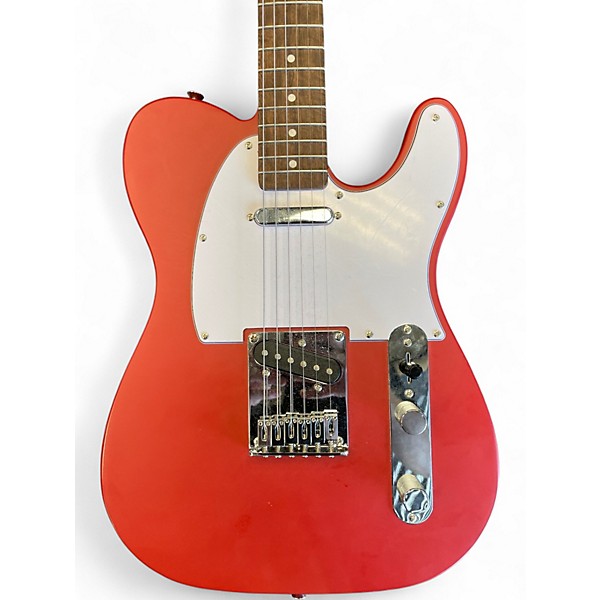 Used Squier Telecaster Red Solid Body Electric Guitar