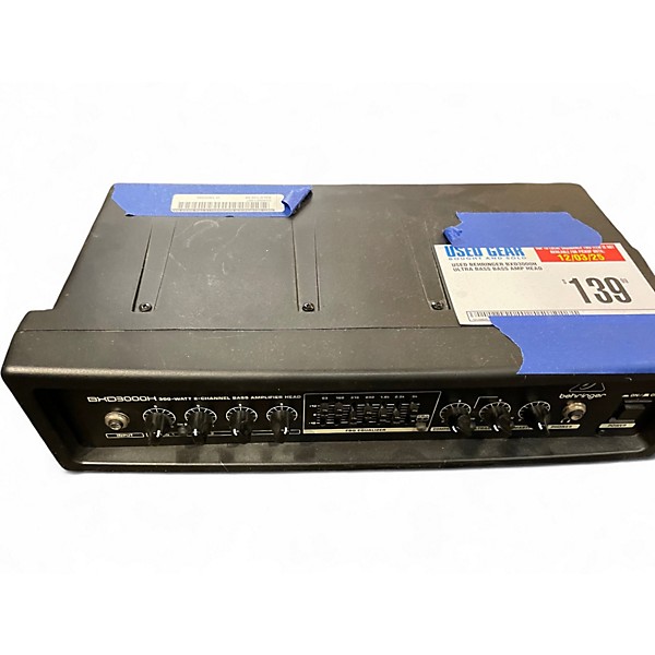 Used Behringer BXD3000H Ultra Bass Bass Amp Head