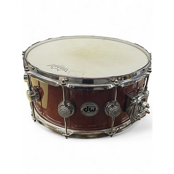 Used DW 6.5X14 Collectors Series Purpleheart Snare Trans Purple Drum