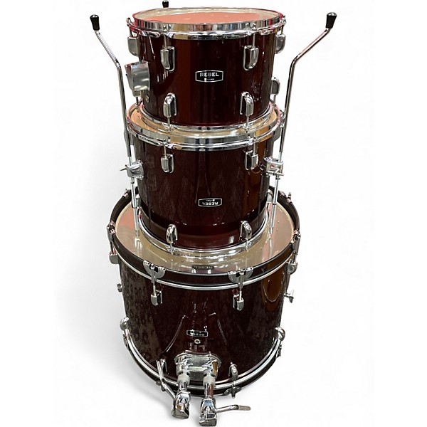 Used Mapex 3 Piece Rebel Wine Red Drum Kit