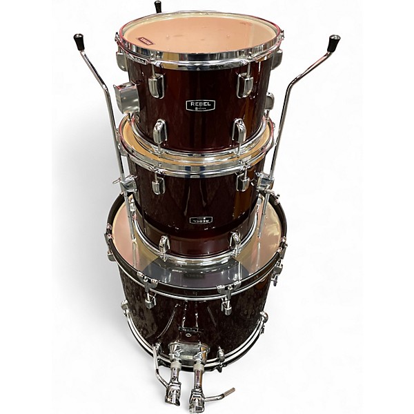 Used Mapex 3 Piece Rebel Wine Red Drum Kit