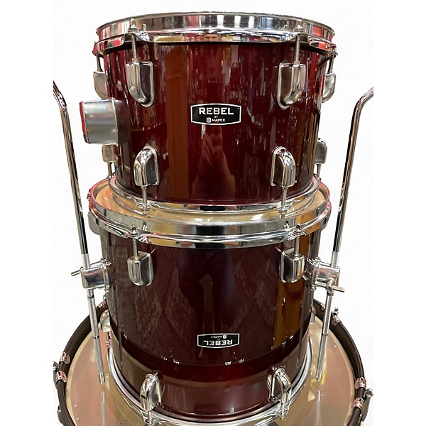 Used Mapex 3 Piece Rebel Wine Red Drum Kit