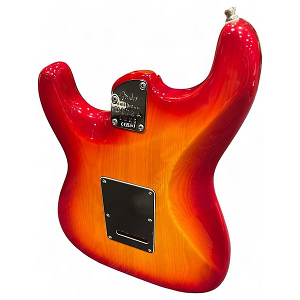 Used Fender American Ultra Luxe Stratocaster Cherry Sunburst Solid Body Electric Guitar