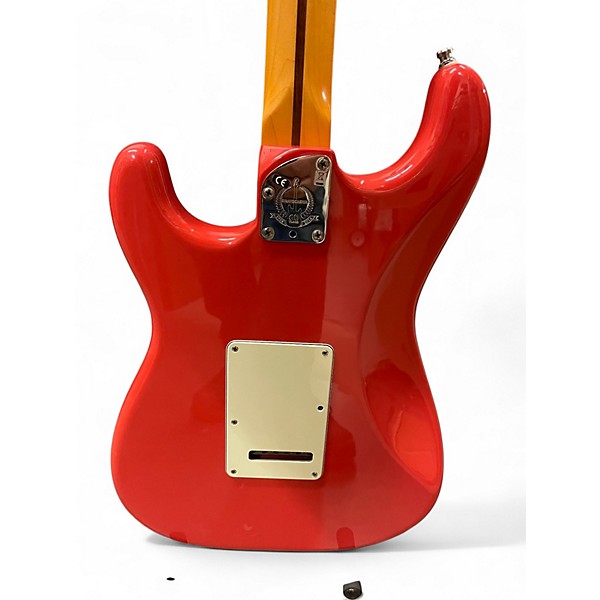 Used Fender American Deluxe Stratocaster Fiesta Red Solid Body Electric Guitar