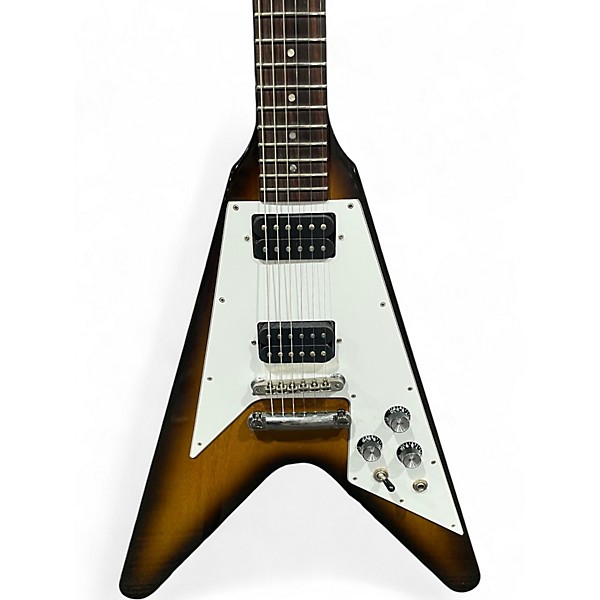 Vintage 1989 Gibson Flying V 2 Color Sunburst Solid Body Electric Guitar