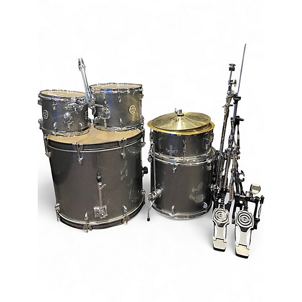 Used 2022 Evans 5 Piece ddrum D2 5-Piece Complete Drum Kit Silver Drum Kit