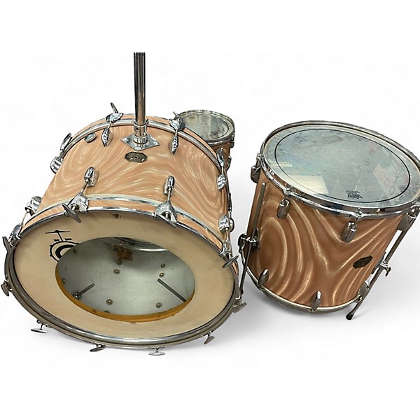 Vintage 1960s Gretsch Drums 4 Piece 4 PIECE KIT SSF SATIN SUNSET FLAME Drum Kit