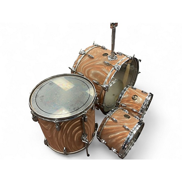 Vintage 1960s Gretsch Drums 4 Piece 4 PIECE KIT SSF SATIN SUNSET FLAME Drum Kit
