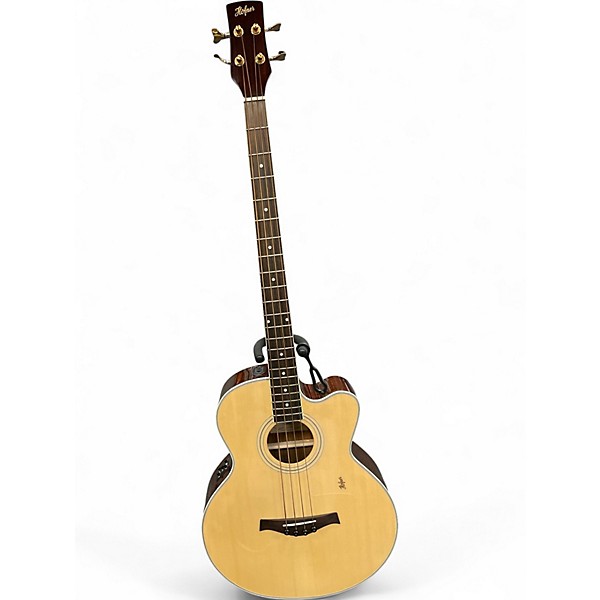 Used Hofner HAB07E Natural Acoustic Bass Guitar