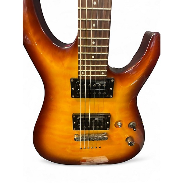 Used ESP MH100QMNT orange burst Solid Body Electric Guitar