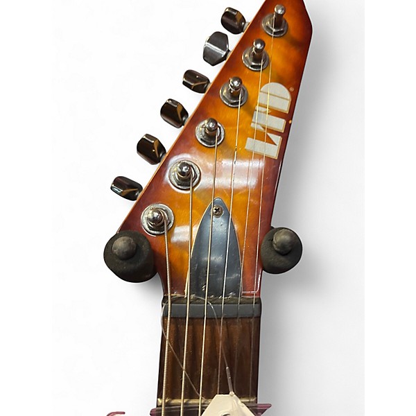 Used ESP MH100QMNT orange burst Solid Body Electric Guitar