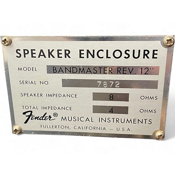 Used Fender Band Master Reverb with REV12 4x12 Guitar Stack