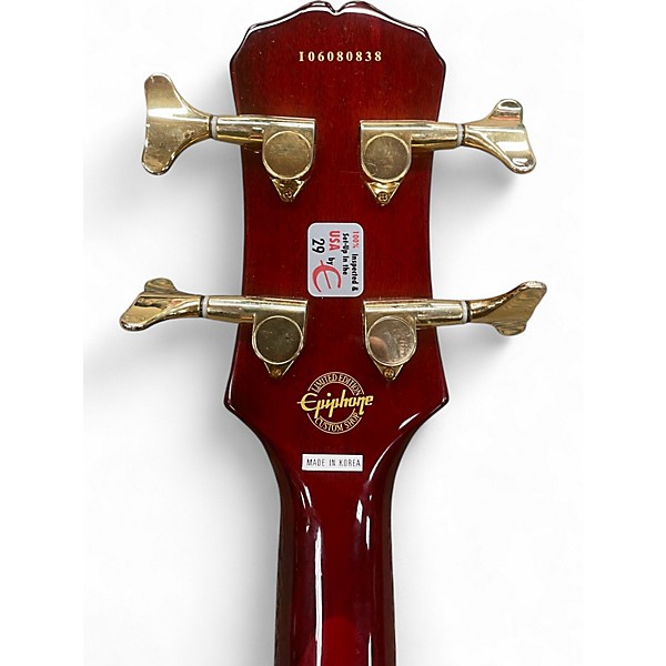 Used Epiphone Allen Woody Signature red Electric Bass Guitar