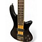 Used Schecter Guitar Research Stiletto Elite 5 String Trans Black Electric Bass Guitar