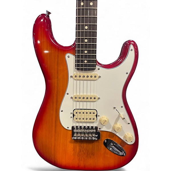 Used Fender Player Plus Stratocaster HSS Cherry Sunburst Solid Body Electric Guitar
