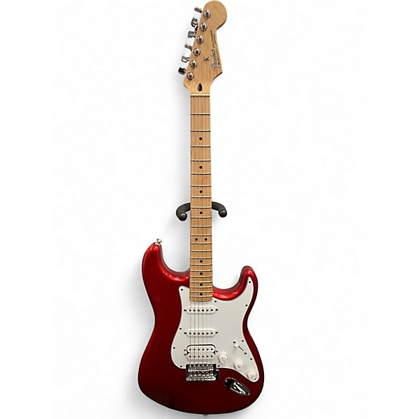 Used Fender Standard Stratocaster HSS Cherry Solid Body Electric Guitar