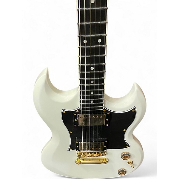 Used Schecter Guitar Research H6LLYW66D ZACKY VENGEANCE White Solid Body Electric Guitar