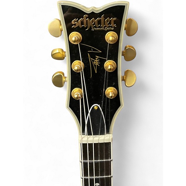 Used Schecter Guitar Research H6LLYW66D ZACKY VENGEANCE White Solid Body Electric Guitar